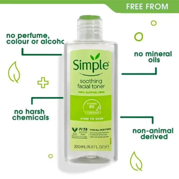 تونر سیمپل مدل Kind to Skin Soothing Facial Toner | تسکیندهنده و آبرسان صورت